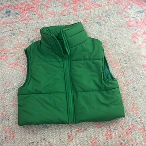 green puffer vest size xs